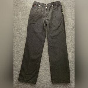 Lawman Vintage Highrise Black Denim Western Cowgirl Bootcut Jeans Womens Size 15